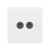 White 2G TV Socket Isolated