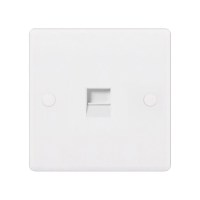 White Telephone 1 Socket