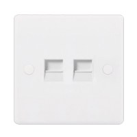 White Telephone 2 Socket